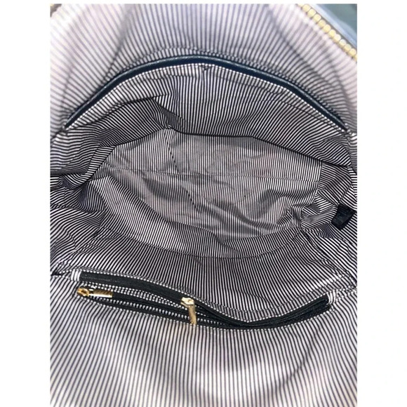 Tree of Life Womens Black Lined Tote Bag 2 Handles Vegan Leather Lots Of Pockets - Picture 6 of 7